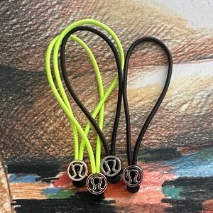 Lululemon Hair Ties or zipper pull in Neon and Black
